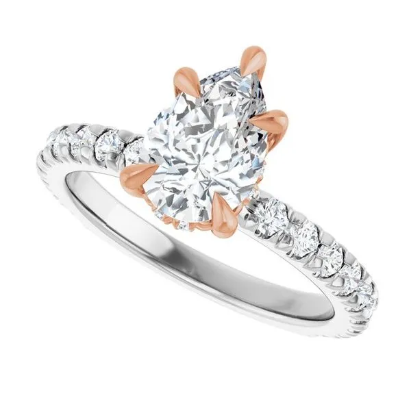 Claw-Prong Hidden Halo-Style Engagement Ring Image 5 The Jewelry Source El Segundo, CA