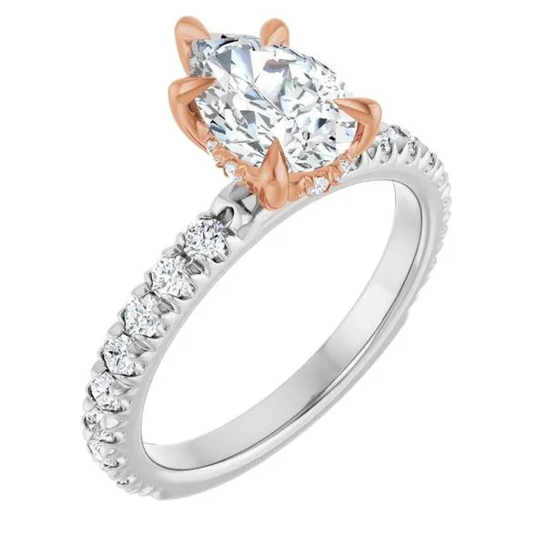 Claw-Prong Hidden Halo-Style Engagement Ring Austin's Fine Diamonds & Jewelry Lyndhurst, NJ