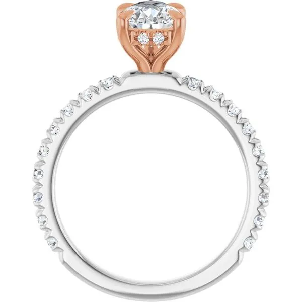 Claw-Prong Hidden Halo-Style Engagement Ring Image 2 Clater Jewelers Louisville, KY