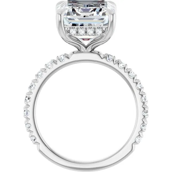 Claw-Prong Hidden Halo-Style Engagement Ring Image 2 Raleigh Diamond Fine Jewelry Raleigh, NC