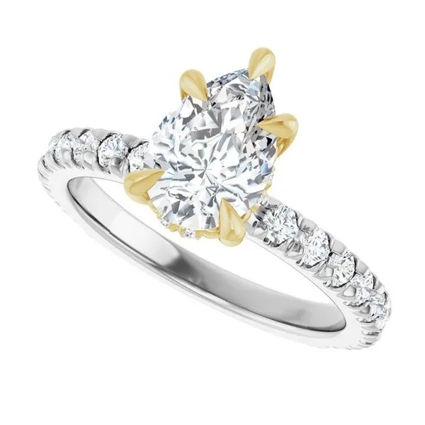 Claw-Prong Hidden Halo-Style Engagement Ring Image 5 Hudson Valley Goldsmith New Paltz, NY