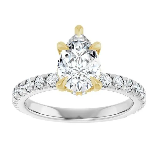 Claw-Prong Hidden Halo-Style Engagement Ring Image 3 Austin's Fine Diamonds & Jewelry Lyndhurst, NJ