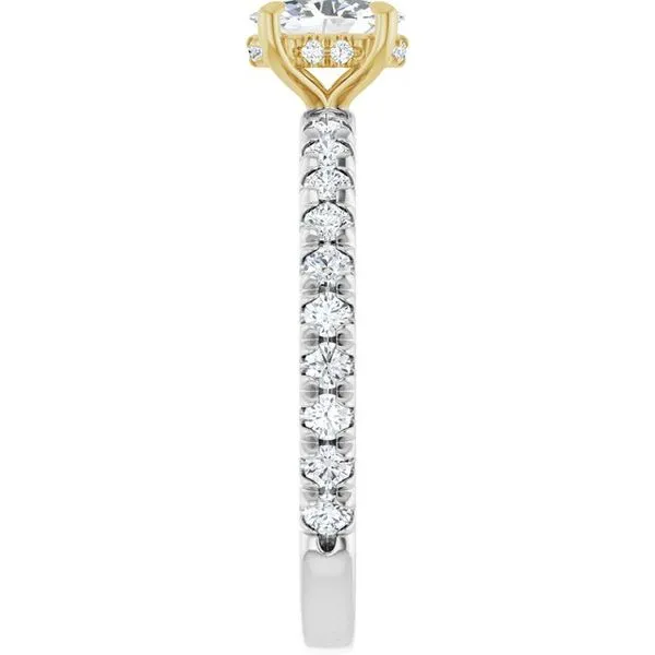 Claw-Prong Hidden Halo-Style Engagement Ring Image 4 Arezzo Jewelers Elmwood Park, IL