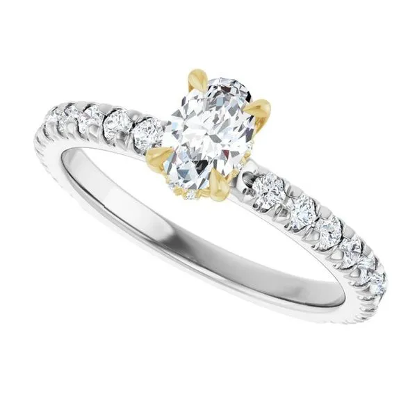 Claw-Prong Hidden Halo-Style Engagement Ring Image 5 Don's Jewelry & Design Washington, IA