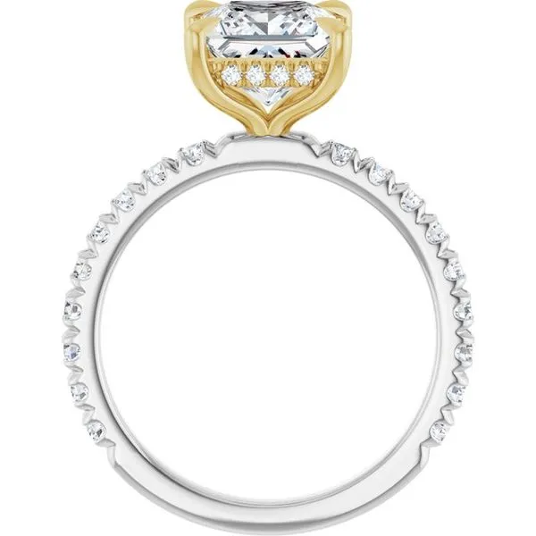 Claw-Prong Hidden Halo-Style Engagement Ring Image 2 Don's Jewelry & Design Washington, IA