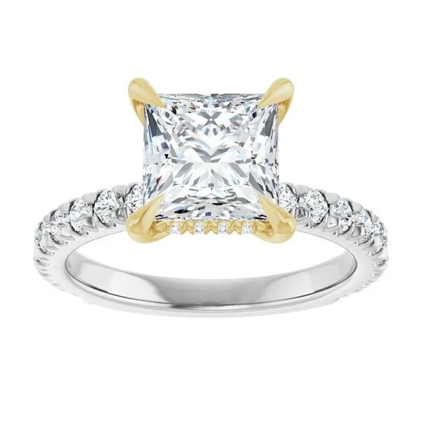 Claw-Prong Hidden Halo-Style Engagement Ring Image 3 Clater Jewelers Louisville, KY