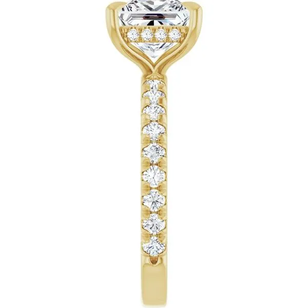 Claw-Prong Hidden Halo-Style Engagement Ring Image 4 Don's Jewelry & Design Washington, IA