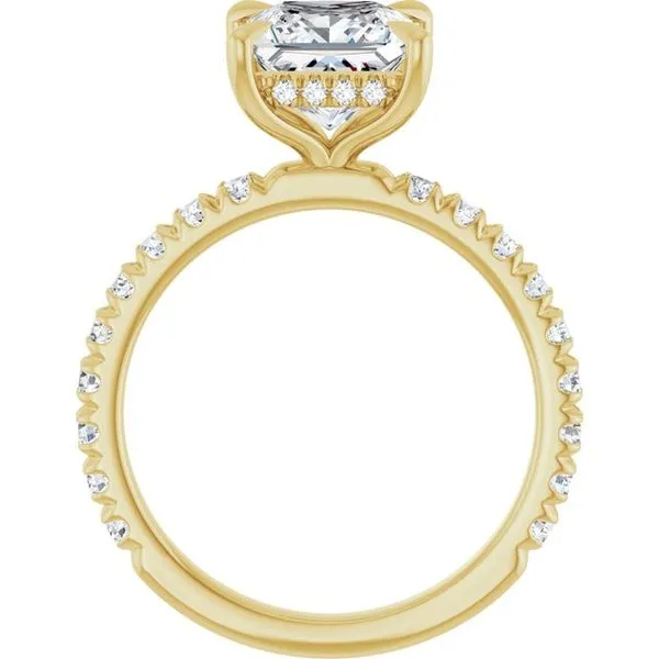Claw-Prong Hidden Halo-Style Engagement Ring Image 2 Jimmy Smith Jewelers Decatur, AL