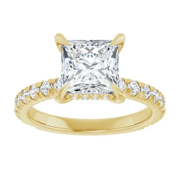 Claw-Prong Hidden Halo-Style Engagement Ring Image 3 J. Thomas Jewelers Rochester Hills, MI