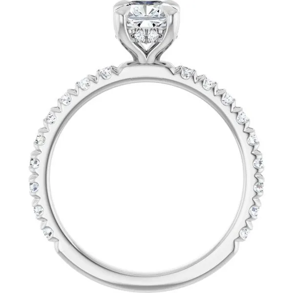 Claw-Prong Hidden Halo-Style Engagement Ring Image 2 Futer Bros Jewelers York, PA