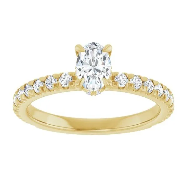 Claw-Prong Hidden Halo-Style Engagement Ring Image 3 Natale Jewelers Sewell, NJ