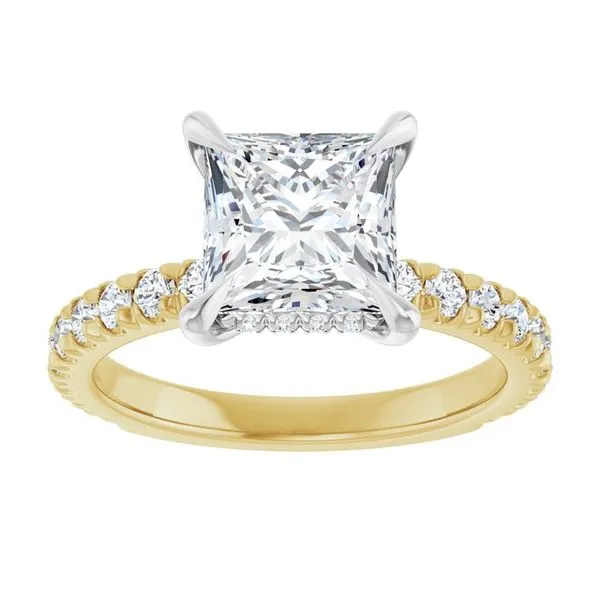 Claw-Prong Hidden Halo-Style Engagement Ring Image 3 Futer Bros Jewelers York, PA