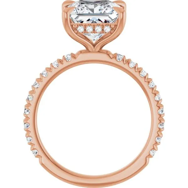 Claw-Prong Hidden Halo-Style Engagement Ring Image 2 Vulcan's Forge LLC KANSAS CITY, MO