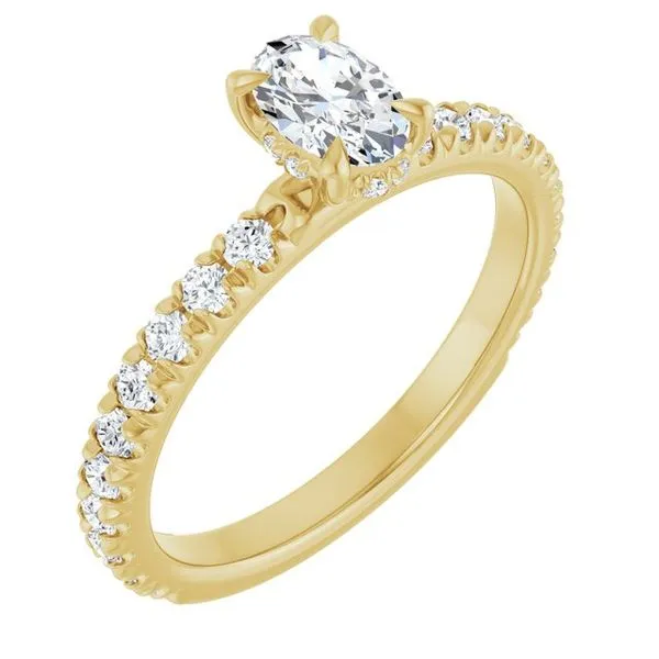 Claw-Prong Hidden Halo-Style Engagement Ring Michael Szwed Jewelers Longmeadow, MA