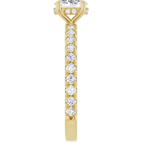 Claw-Prong Hidden Halo-Style Engagement Ring Image 4 Michael Szwed Jewelers Longmeadow, MA