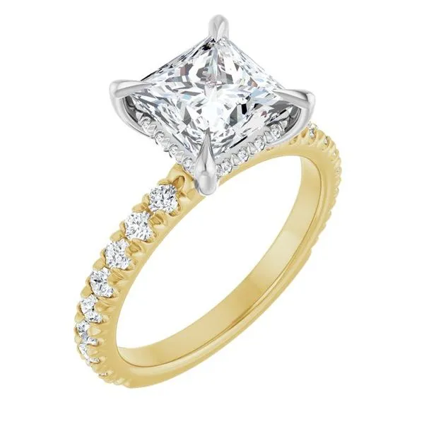 Claw-Prong Hidden Halo-Style Engagement Ring Paul James Jewelers Angels Camp, CA