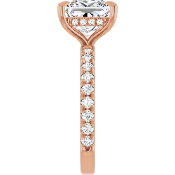 Claw-Prong Hidden Halo-Style Engagement Ring Image 4 Hudson Valley Goldsmith New Paltz, NY