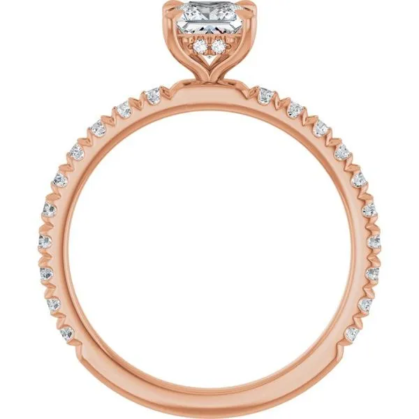 Claw-Prong Hidden Halo-Style Engagement Ring Image 2 J. West Jewelers Round Rock, TX