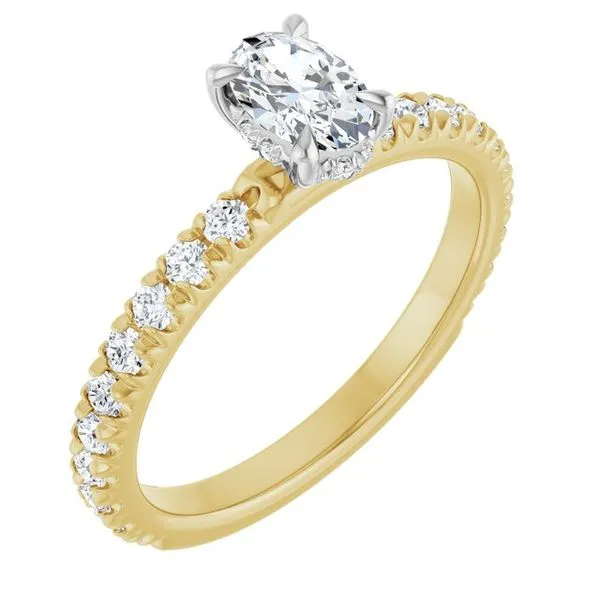 Claw-Prong Hidden Halo-Style Engagement Ring Ocean View Jewelers Millville, DE