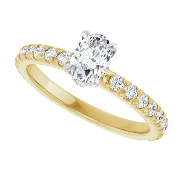 Claw-Prong Hidden Halo-Style Engagement Ring Image 5 Vulcan's Forge LLC KANSAS CITY, MO