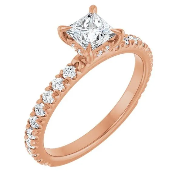 Claw-Prong Hidden Halo-Style Engagement Ring Michael Szwed Jewelers Longmeadow, MA