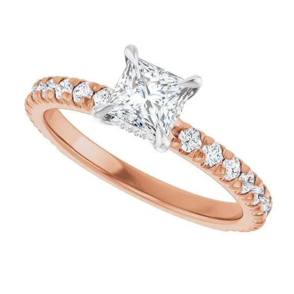 Claw-Prong Hidden Halo-Style Engagement Ring Image 5 Don's Jewelry & Design Washington, IA