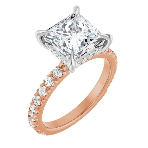 Claw-Prong Hidden Halo-Style Engagement Ring Arezzo Jewelers Elmwood Park, IL