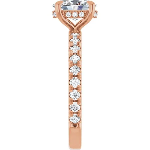 Claw-Prong Hidden Halo-Style Engagement Ring Image 4 JF Jones Jewelers Rochester, NY