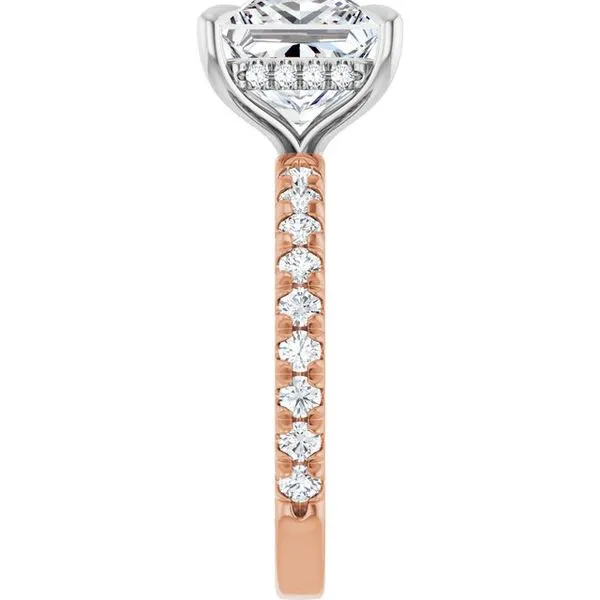 Claw-Prong Hidden Halo-Style Engagement Ring Image 4 Hudson Valley Goldsmith New Paltz, NY