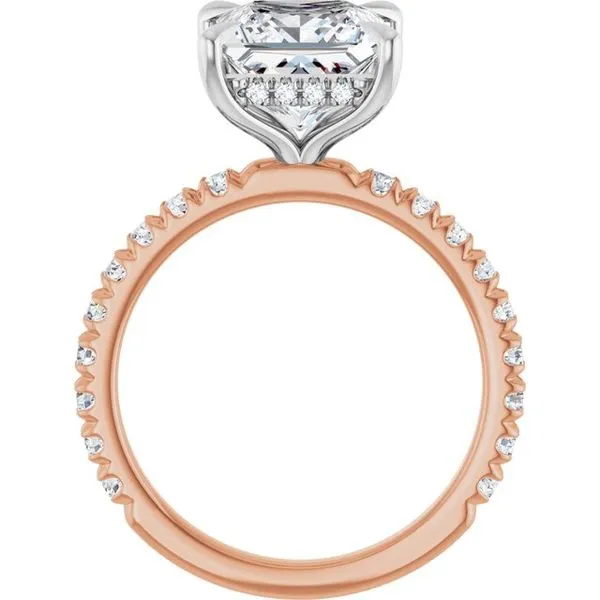 Claw-Prong Hidden Halo-Style Engagement Ring Image 2 Don's Jewelry & Design Washington, IA