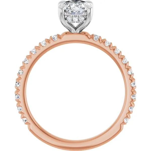 Claw-Prong Hidden Halo-Style Engagement Ring Image 2 Hudson Valley Goldsmith New Paltz, NY