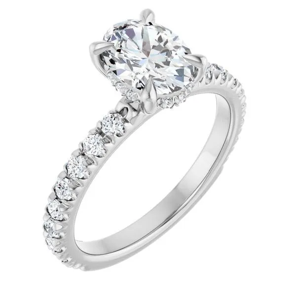 Claw-Prong Hidden Halo-Style Engagement Ring Raleigh Diamond Fine Jewelry Raleigh, NC