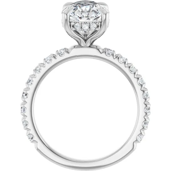 Claw-Prong Hidden Halo-Style Engagement Ring Image 2 Morin Jewelers Southbridge, MA