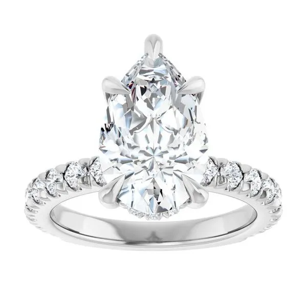 Claw-Prong Hidden Halo-Style Engagement Ring Image 3 Mark Jewellers La Crosse, WI