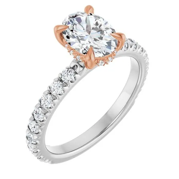 Claw-Prong Hidden Halo-Style Engagement Ring Don's Jewelry & Design Washington, IA