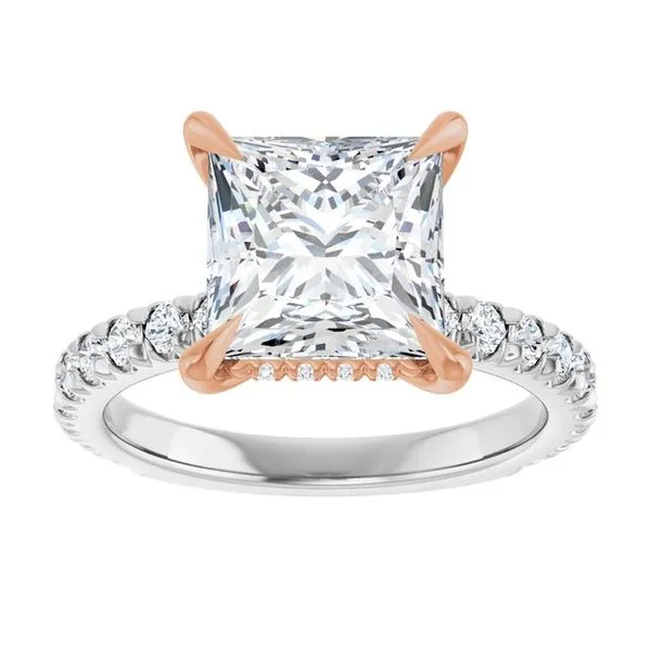 Claw-Prong Hidden Halo-Style Engagement Ring Image 3 Ocean View Jewelers Millville, DE