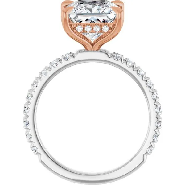 Claw-Prong Hidden Halo-Style Engagement Ring Image 2 Natale Jewelers Sewell, NJ