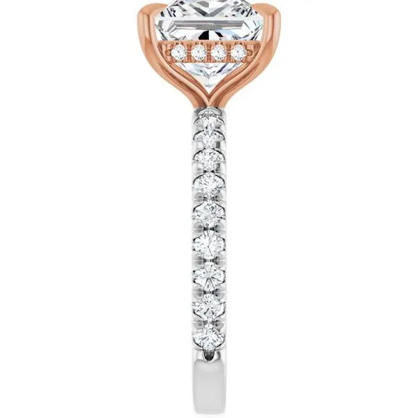 Claw-Prong Hidden Halo-Style Engagement Ring Image 4 Hudson Valley Goldsmith New Paltz, NY