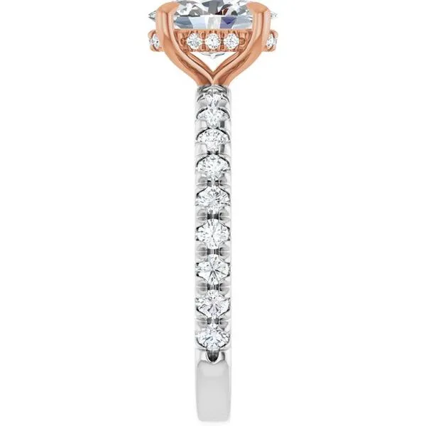 Claw-Prong Hidden Halo-Style Engagement Ring Image 4 Michael Szwed Jewelers Longmeadow, MA