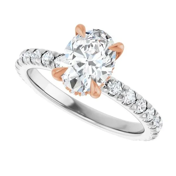 Claw-Prong Hidden Halo-Style Engagement Ring Image 5 Vulcan's Forge LLC KANSAS CITY, MO