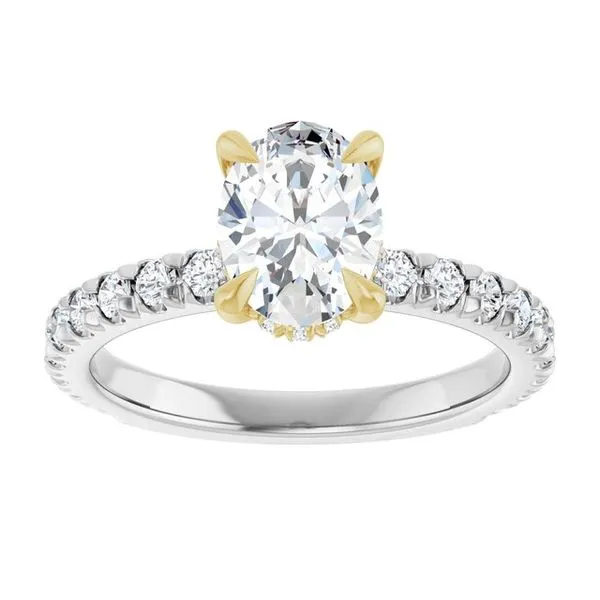 Claw-Prong Hidden Halo-Style Engagement Ring Image 3 Futer Bros Jewelers York, PA