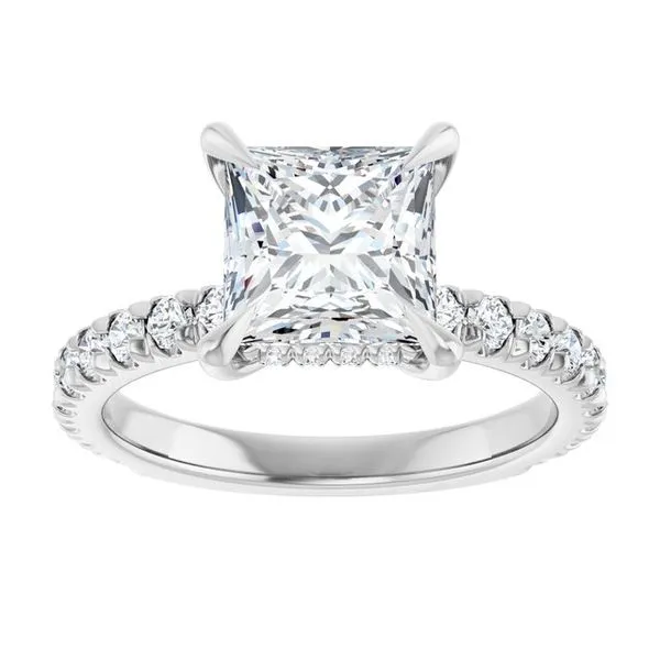 Claw-Prong Hidden Halo-Style Engagement Ring Image 3 Vulcan's Forge LLC KANSAS CITY, MO
