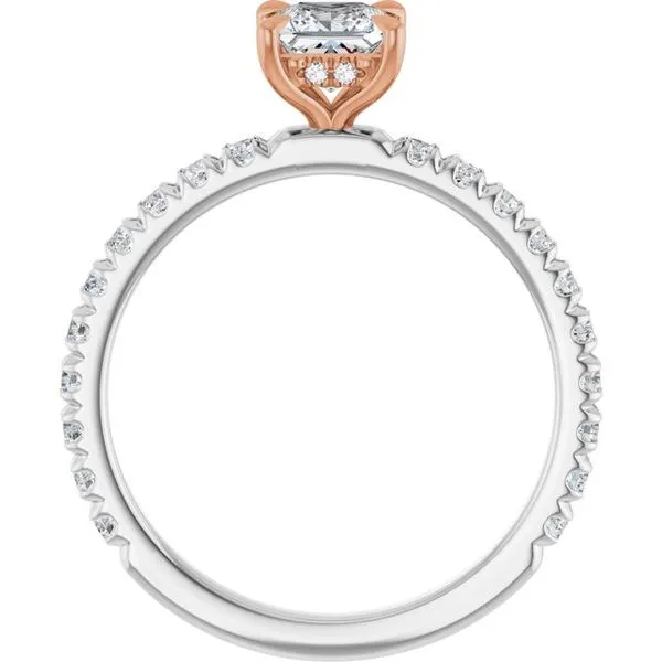 Claw-Prong Hidden Halo-Style Engagement Ring Image 2 Austin's Fine Diamonds & Jewelry Lyndhurst, NJ