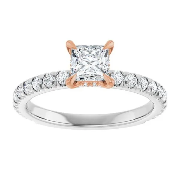 Claw-Prong Hidden Halo-Style Engagement Ring Image 3 Clater Jewelers Louisville, KY