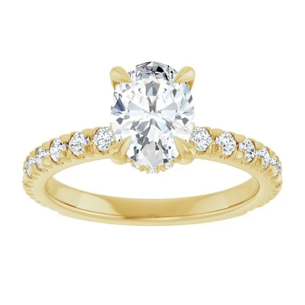 Claw-Prong Hidden Halo-Style Engagement Ring Image 3 Futer Bros Jewelers York, PA