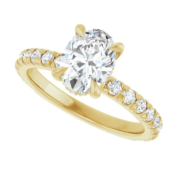 Claw-Prong Hidden Halo-Style Engagement Ring Image 5 Futer Bros Jewelers York, PA