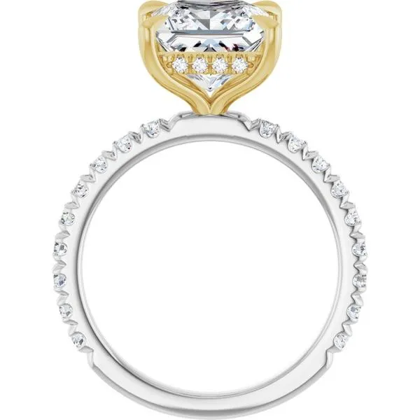 Claw-Prong Hidden Halo-Style Engagement Ring Image 2 Hudson Valley Goldsmith New Paltz, NY