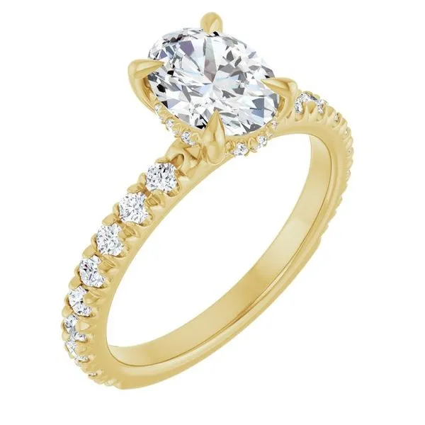 Claw-Prong Hidden Halo-Style Engagement Ring The Jewelry Source El Segundo, CA