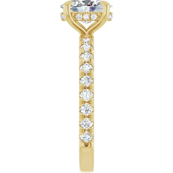 Claw-Prong Hidden Halo-Style Engagement Ring Image 4 Arezzo Jewelers Elmwood Park, IL