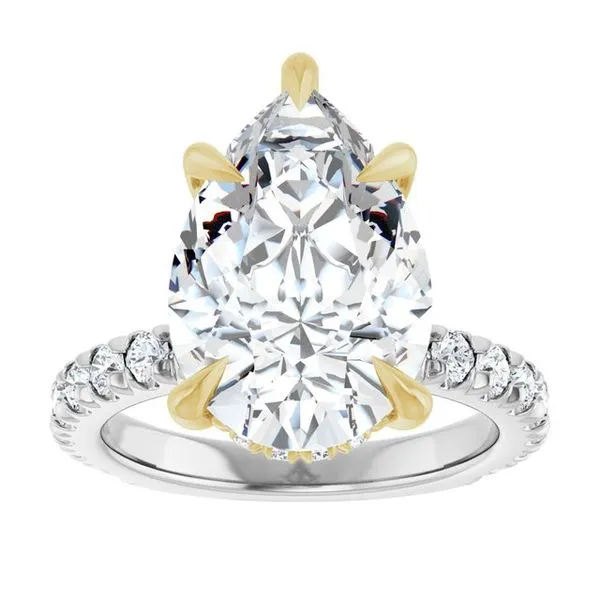 Claw-Prong Hidden Halo-Style Engagement Ring Image 3 Don's Jewelry & Design Washington, IA
